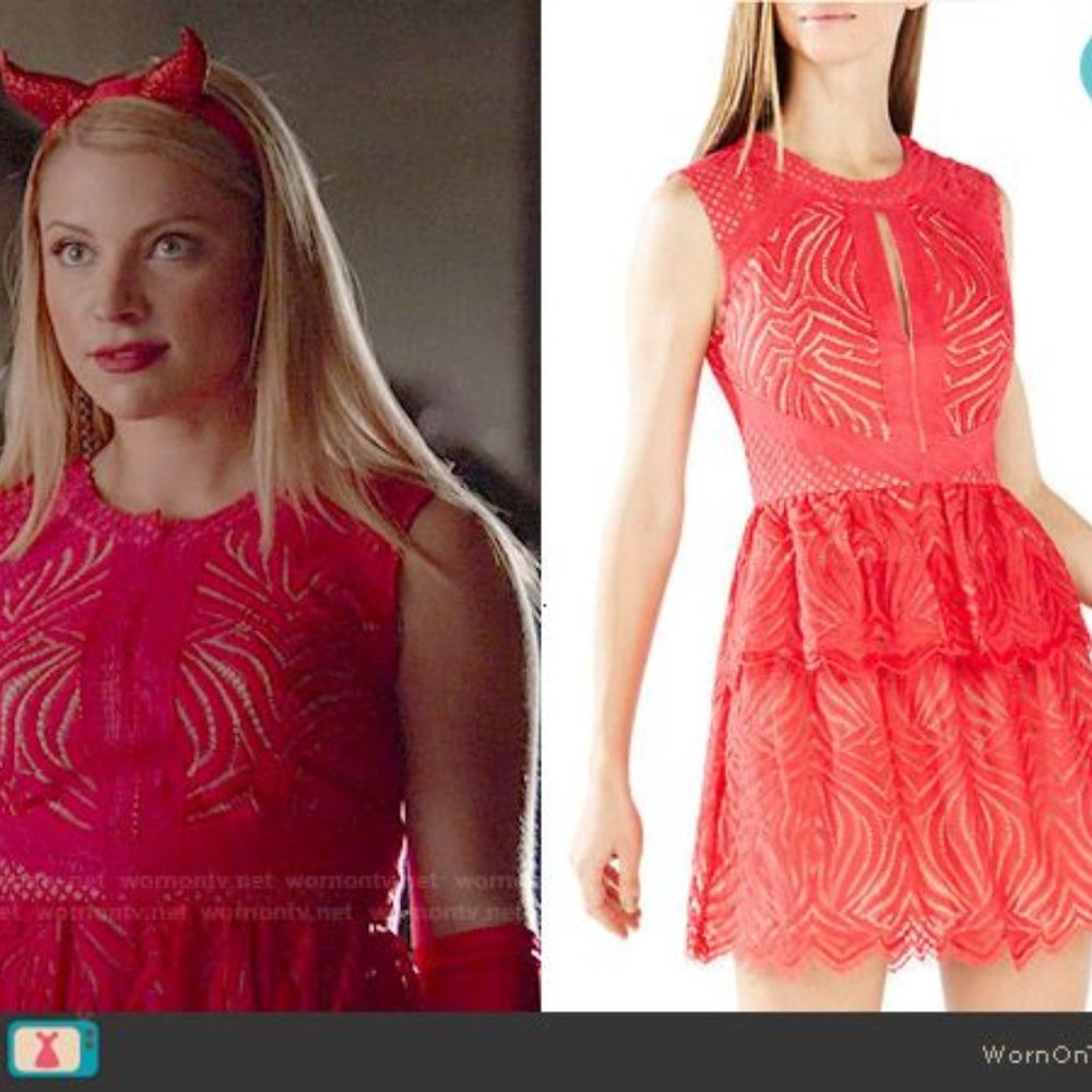 NWT BCBGMAXAZARIA Lipstic Red Famous Dress!!!!! 8 - Picture 2 of 3